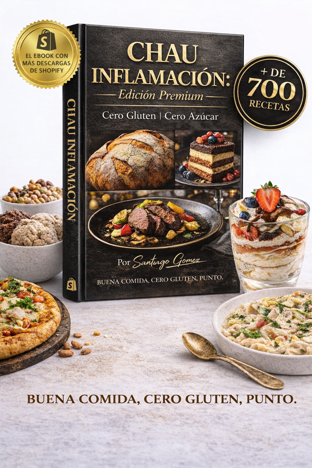 + 700 Recetas cero azucar cero gluten + 4 Bonus de regalo